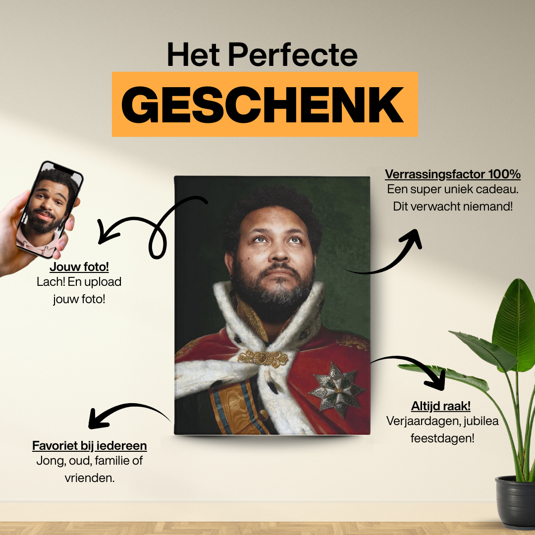 Roi Willem I - Canvas personnalisée