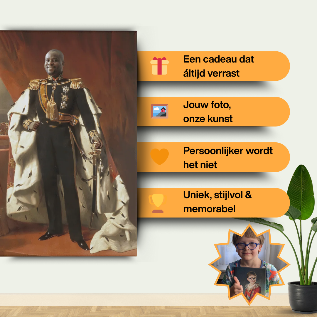 Roi Willem III - Toile personnalisée