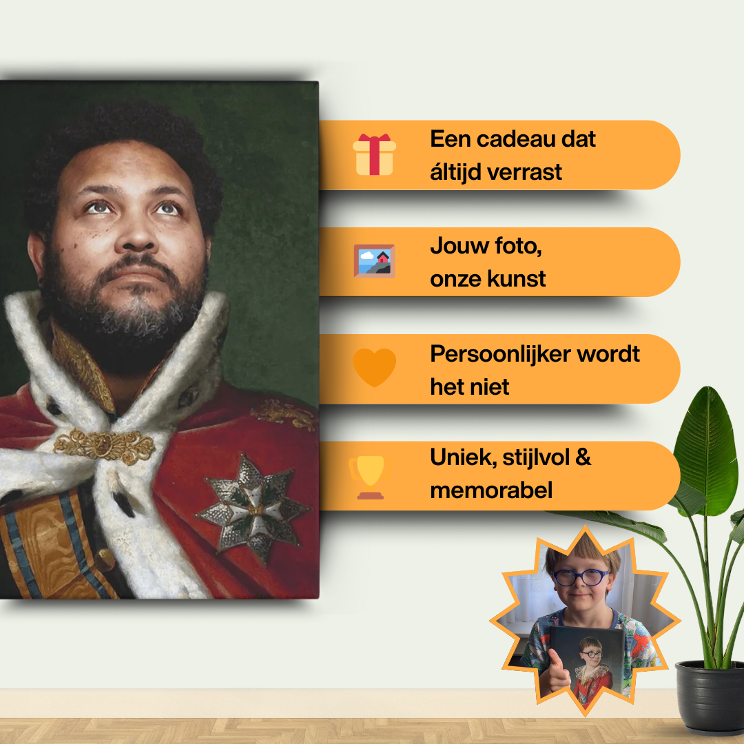 Roi Willem I - Canvas personnalisée