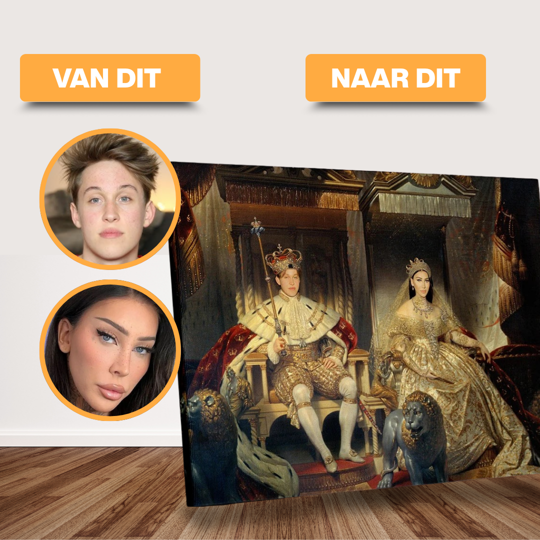 Christian VIII et Caroline Amalie - Canvas sur mesure