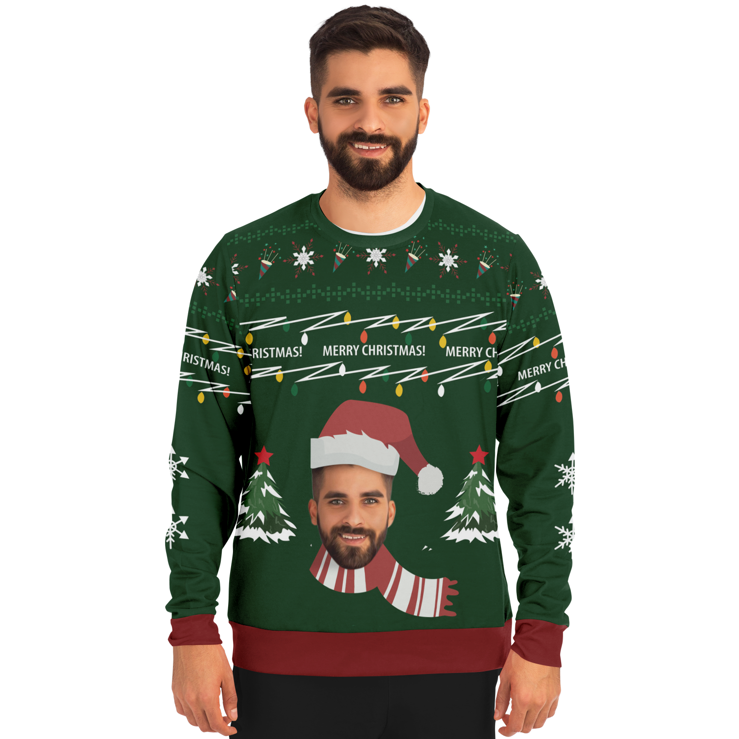 Ugly Christmas Sweater Kerstman (Groen Man)