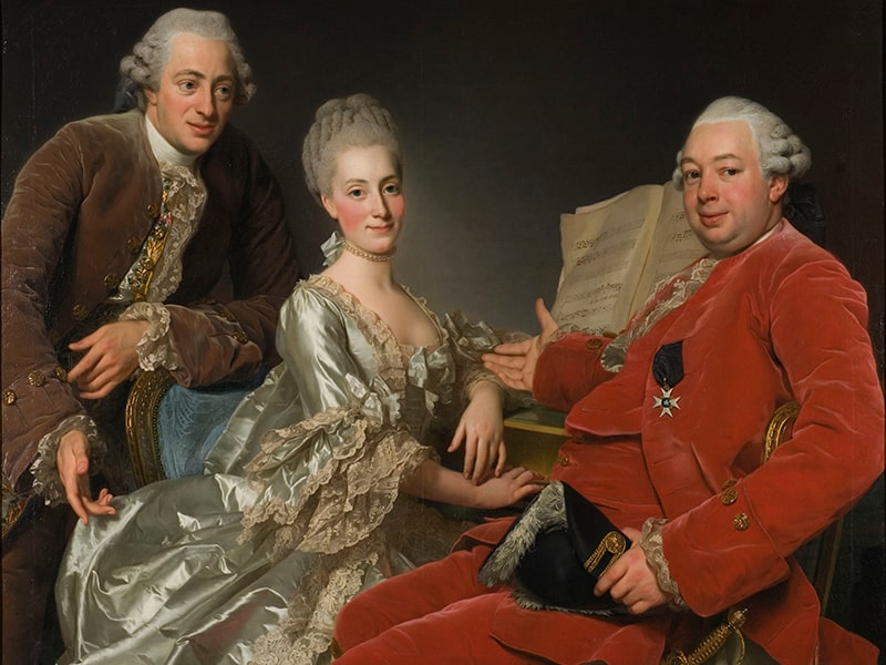 Portrait de groupe par Alexander Roslin - Canvas sur mesure