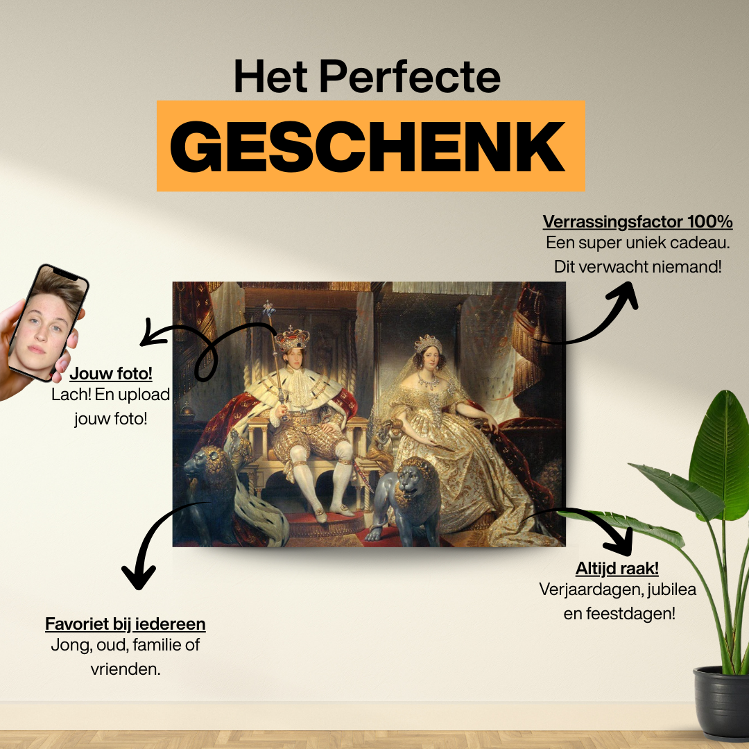 Christian VIII et Caroline Amalie - Canvas sur mesure