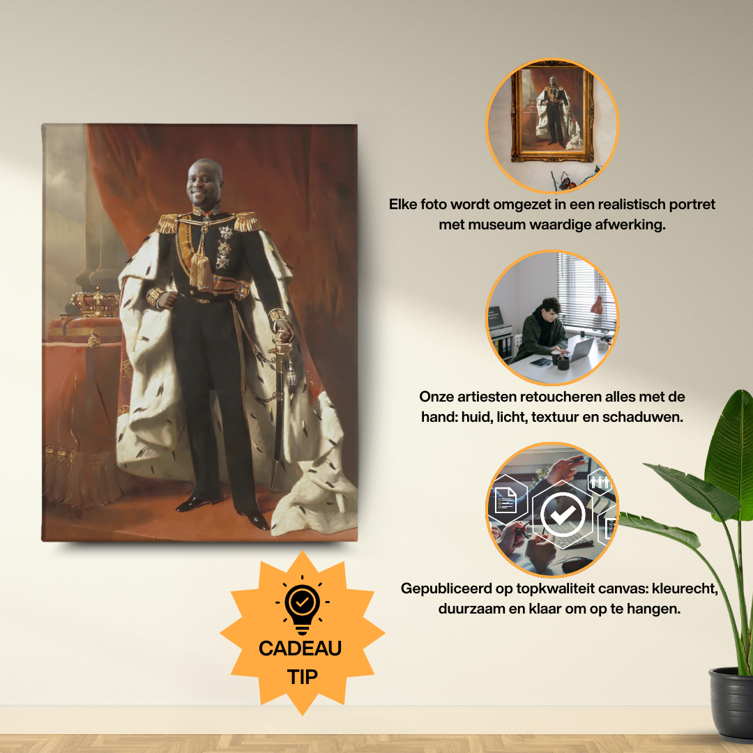 Roi Willem III - Toile personnalisée