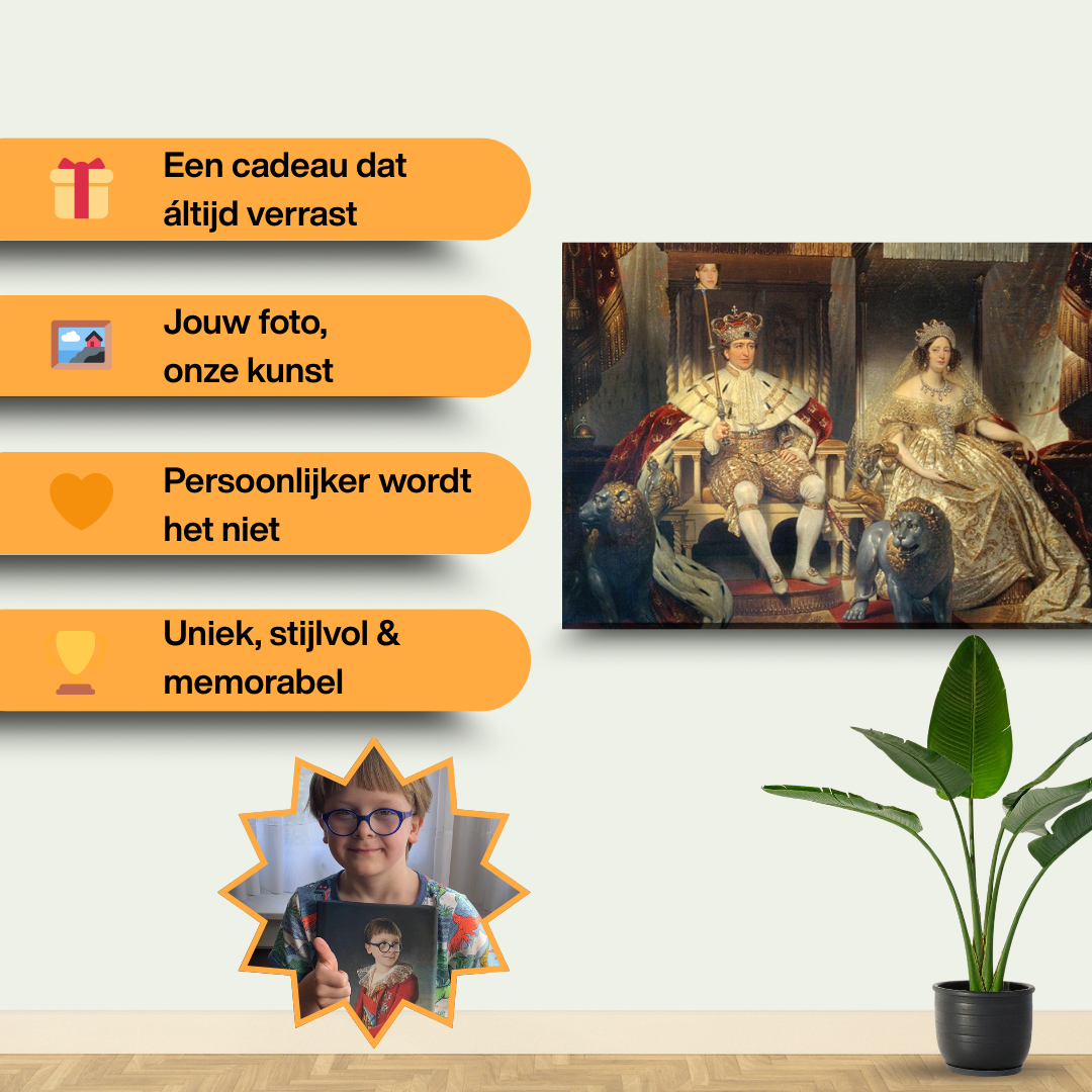 Christian VIII et Caroline Amalie - Canvas sur mesure