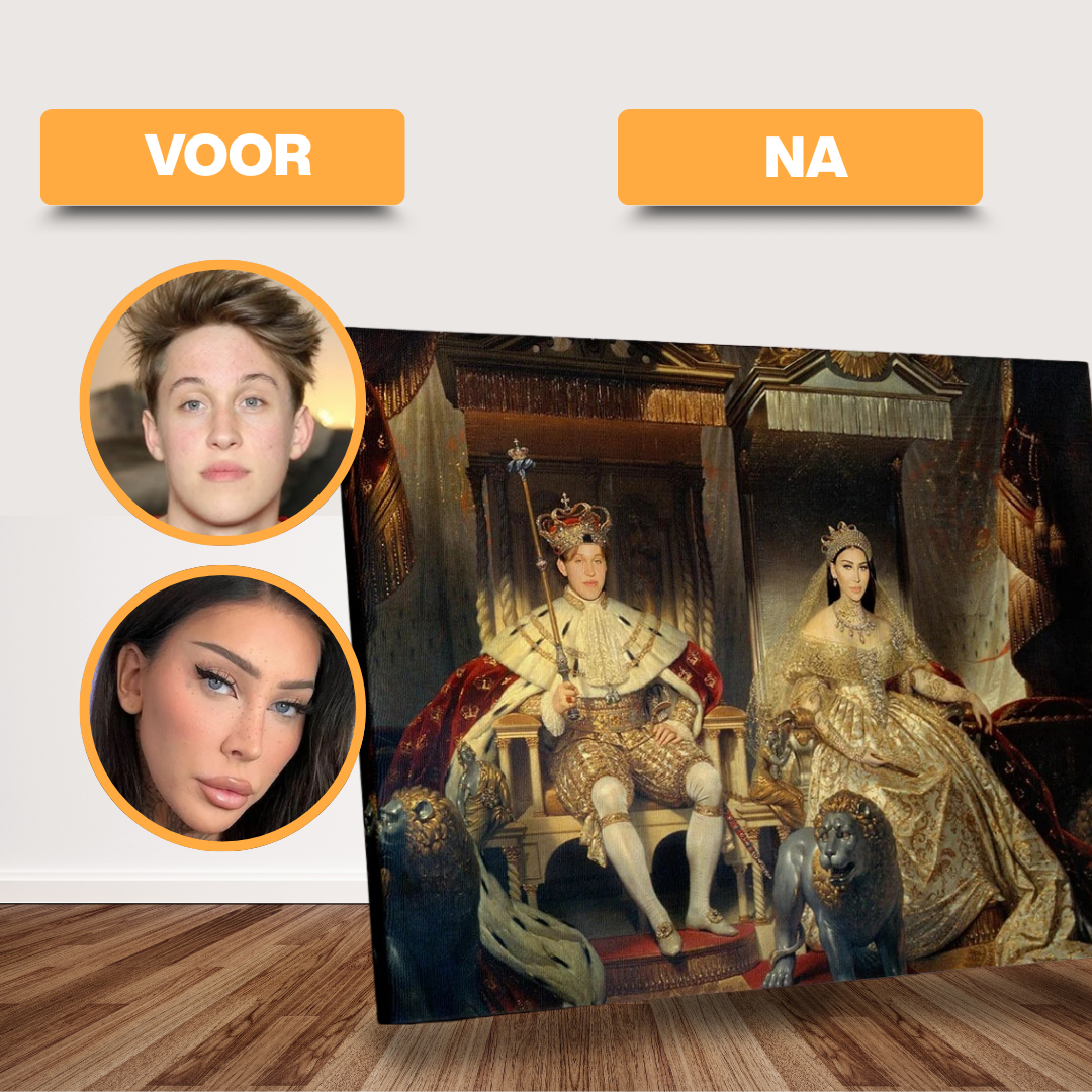 Christian VIII et Caroline Amalie - Canvas sur mesure