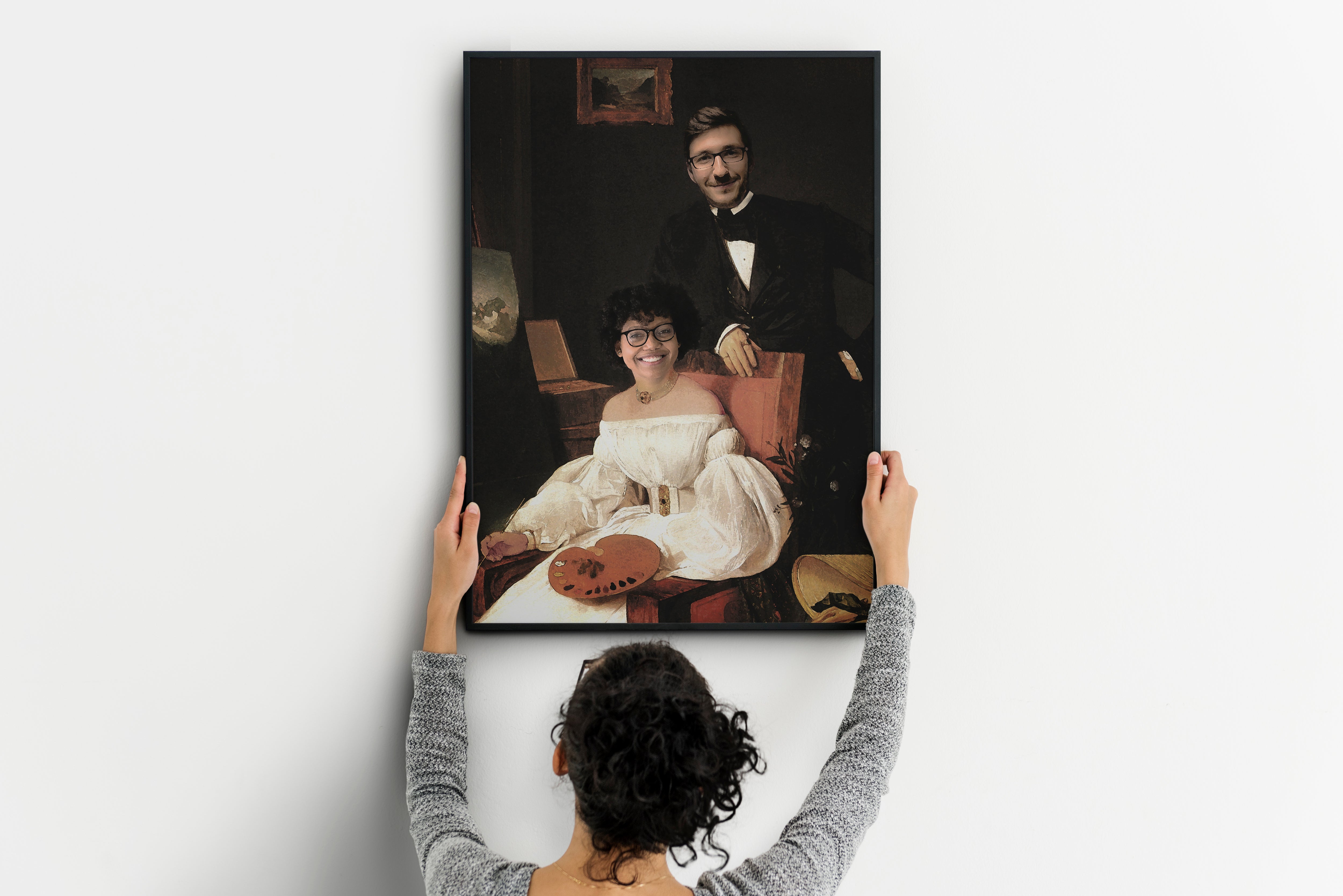 Double portrait by Franz Eybl - Custom Canvas