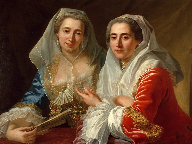 Die Mirabita -Schwestern von Antoine de Favray - benutzerdefinierte Küsse