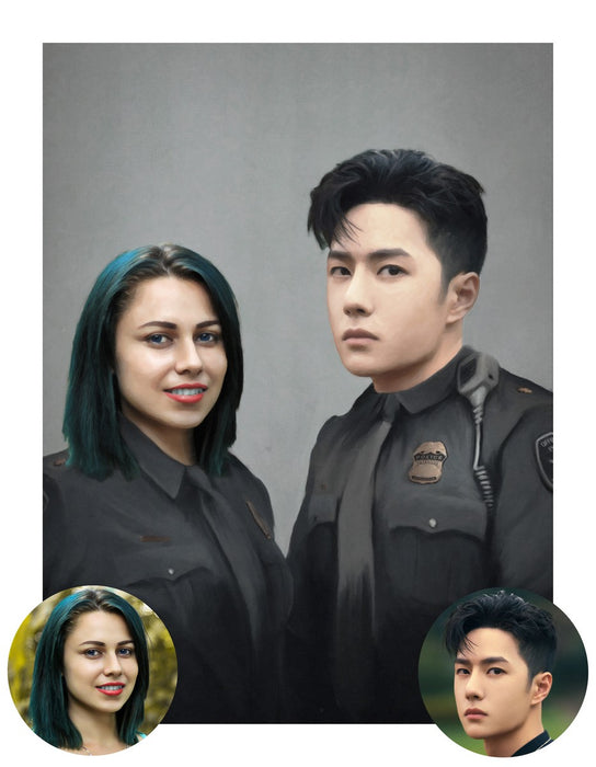 Das Polizei-Duo - Custom Canvas