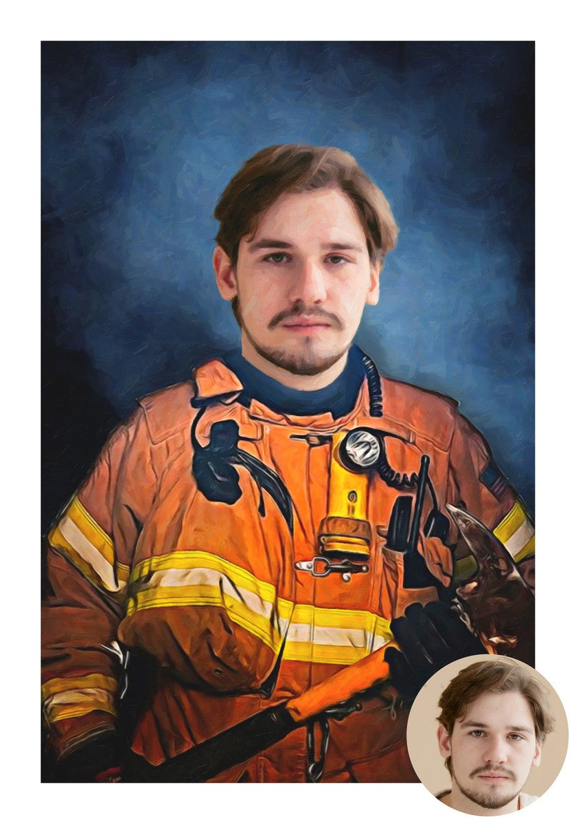 Le service d'incendie - Toile personnalisée