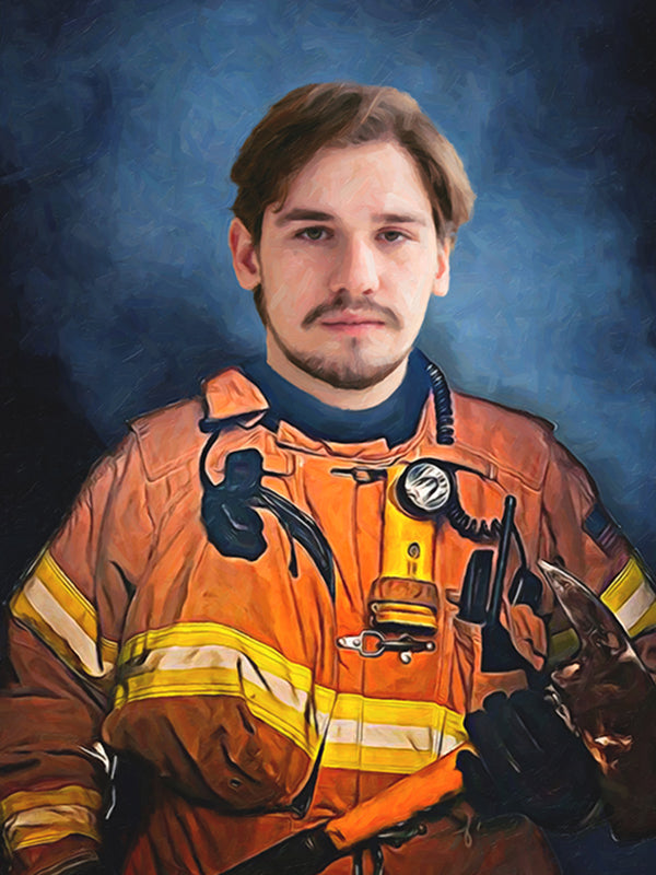 Le service d'incendie - Toile personnalisée