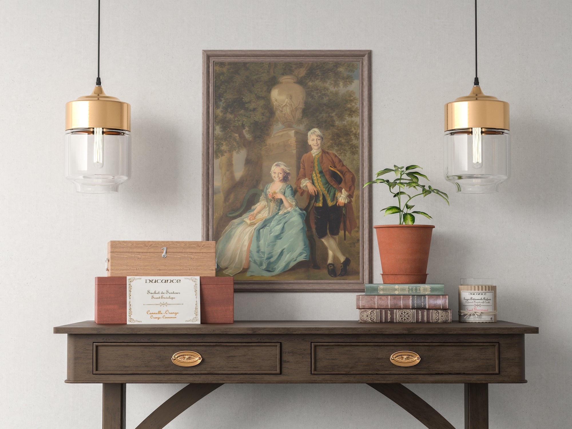 George et Margareth Rogers de Francis Hayman - Canvas sur mesure