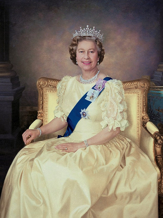 Koningin Elizabeth II - Custom Canvas