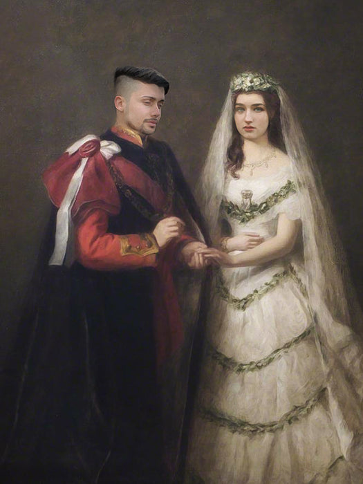 Koning Edward VII en Koningin Alexandra - Custom Deken
